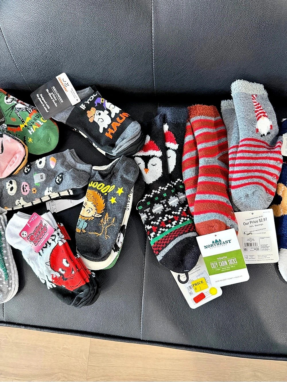 Northeast outfitters slipper socks and Disney 3 pack Halloween socks Bundle NWT